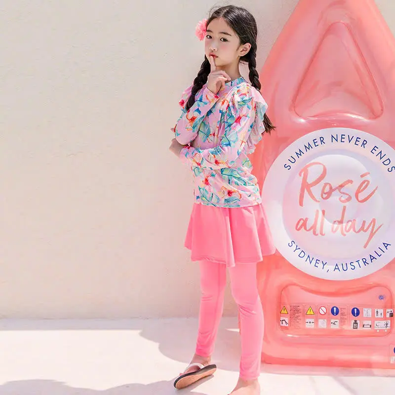 [HỎA TỐC] Đồ bơi dài tay chống tia UV cho bé gái hàng loại 1 Đồ bơi cho bé gái chống nắng 2