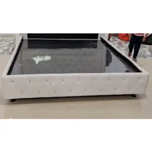 divan kolam kancing bahan beludru tanpa sandaran