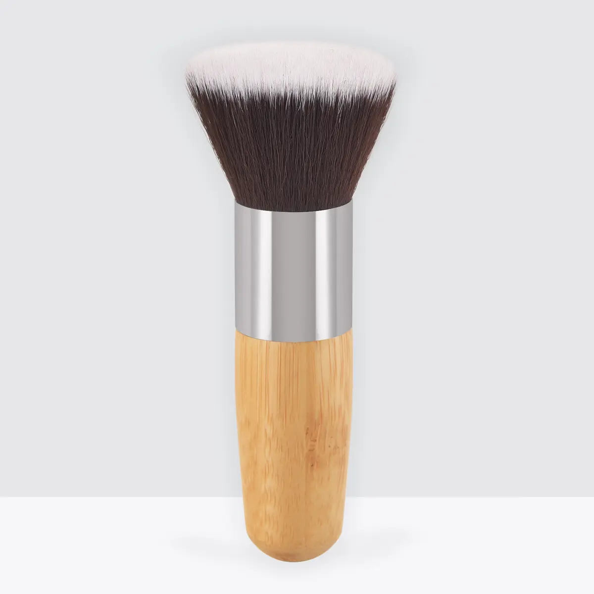 Bamboo handle flat brush bamboo round brush makeup brush