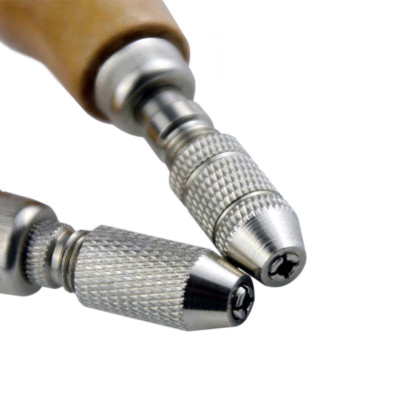 Product Introduction of DIY Jewelry Tools Jewelers Pin Vise Vice Wooden Handle With 2 Chuck Twisting Wire Wrapping Drill Tool Kit 20