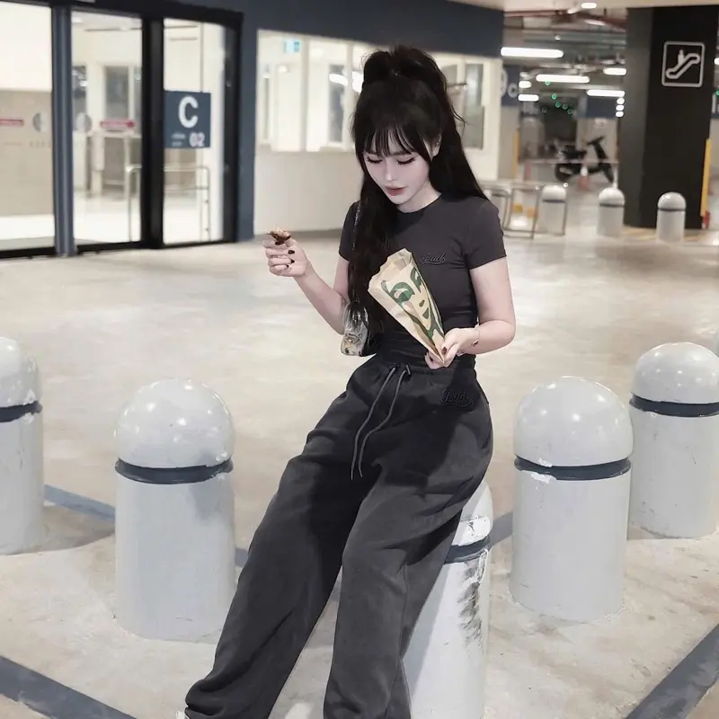 set thể thao áo croptop phối quần bo chun mpb 3