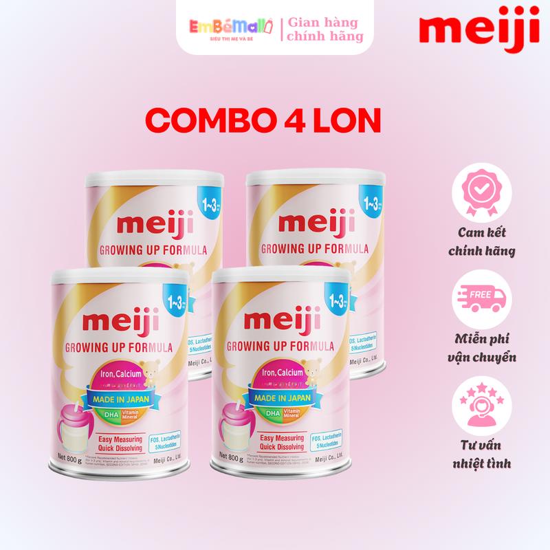 [Meiji] Sữa Bột Meiji Nhập Khẩu từ Nhật Bản, thanh nhạt bổ sung dinh dưỡng cho bé L800g 3