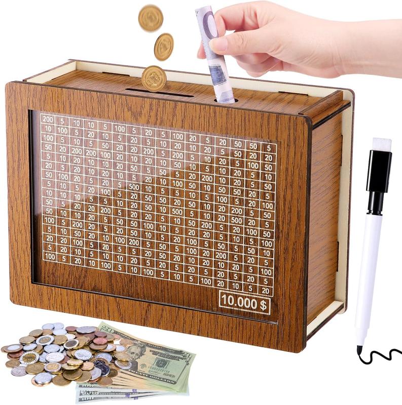 Cash Vault Wooden Savings Box - Money Saving Target Piggy Bank - TikTok ...