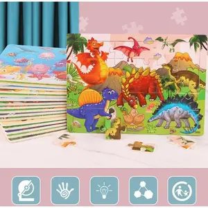 MAINAN EDUKASI ANAK GAMES PUZZLE KAYU 30 PCS KARAKTER LUCU / JIGSAW PUZZLE Toys satisfying