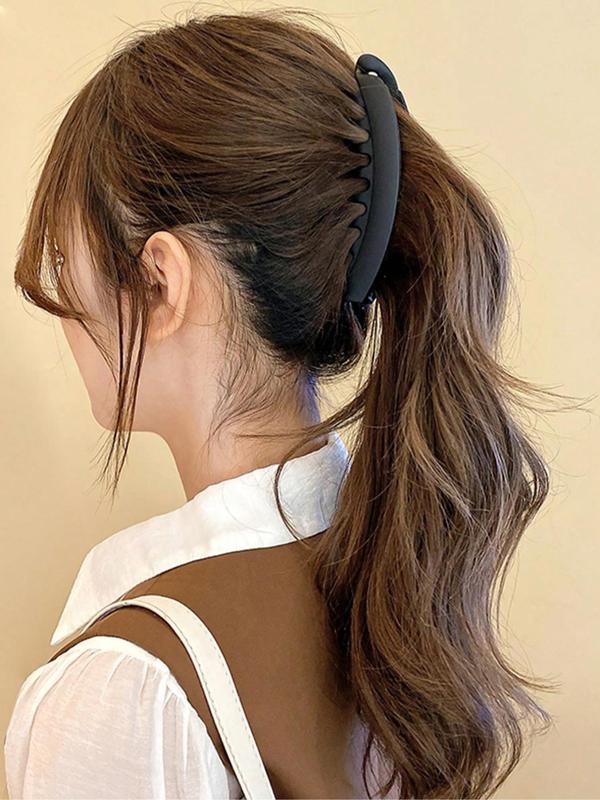 Solid Color Banana Clip Hair, Hair Accessories for Girls, Casual Versatile Claw for Women, Minimalist Headwear Suitable for Thick Hair, 2024 Summer Fashion Hair Accessories for Party, Daily Clothing Decor 4