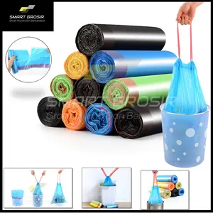 Kantong Sampah Plastik Tali Gulung Trash Bag Roll Anti Ribet Plastik Kantong Roll Tali Praktis