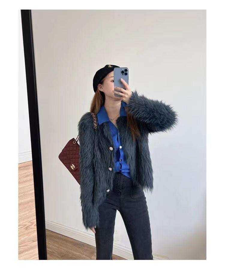 Product Introduction of Áo Khoác Len Cardigan Dệt Kim, Len Giống Lông Chồn, Dành Cho Nữ, Quần Áo Mùa Thu Và Mùa Đông, Dày Dặn, Hàng Mới Về, Ngắn, Ngắn, Mềm Mại Và Nếp, Sản Phẩm Châu Âu Phổ Biến Năm 2025 13