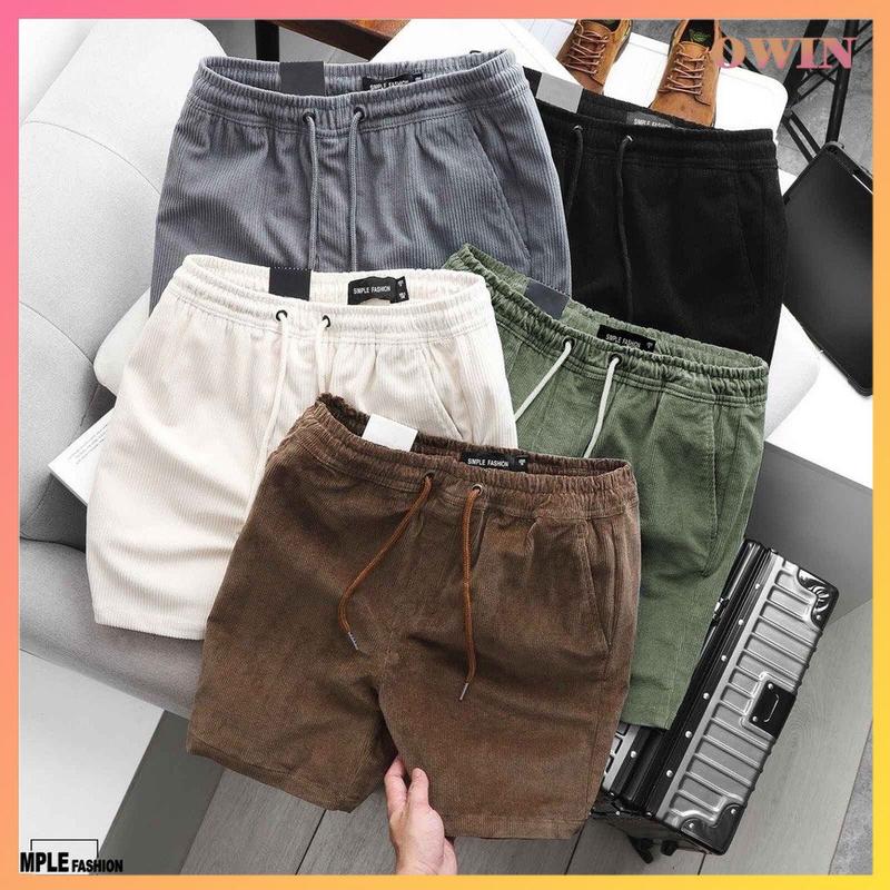 Quần đùi nhung tăm cho nam, Quần đùi nam chất nhung tăm loại 1 dày dặn siêu thoáng mát, Quần đùi nam QD09 - OWIN Menswear Dệt