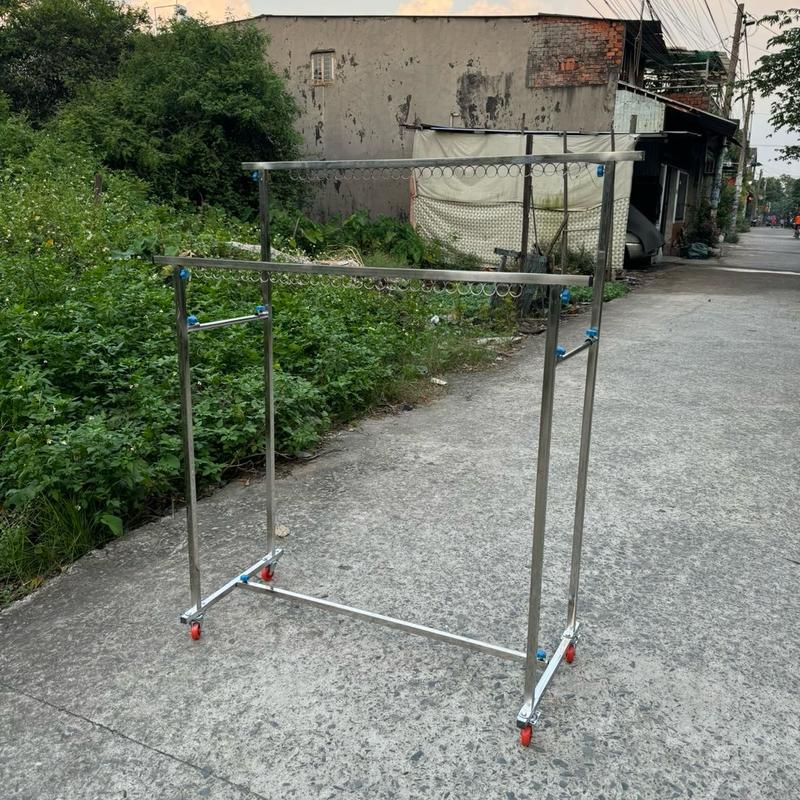 Sào phơi quần áo đôi 2 tầng inox hộp vuông loại cao cấp (ship toàn quốc) siêu rẻ