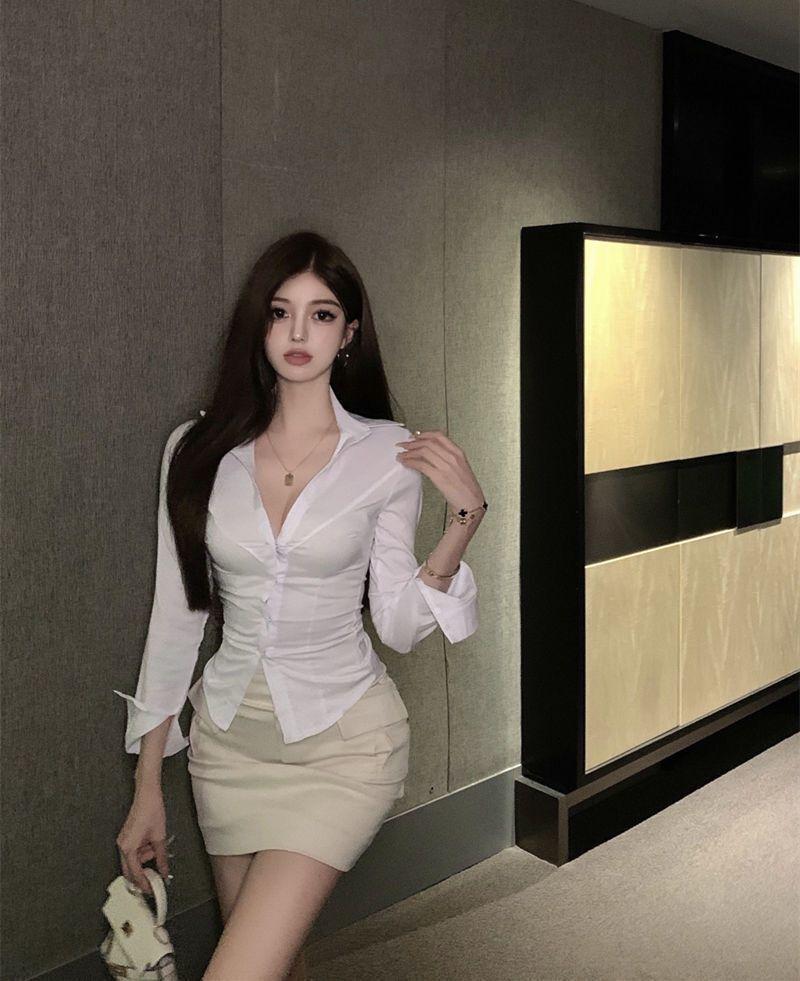 Product Introduction of Đồng Phục JK, Phong Cách Dễ Thương Và Gợi Cảm, Áo Sơ Mi Dài Tay, Ôm Sát Eo, Dành Cho Nữ, Thiết Kế Đẹp, Áo Sang Trọng, Thích Hợp Cho Cô Gái Nóng Bỏng Độc Đáo Và Chị Em Cao Cấp 11