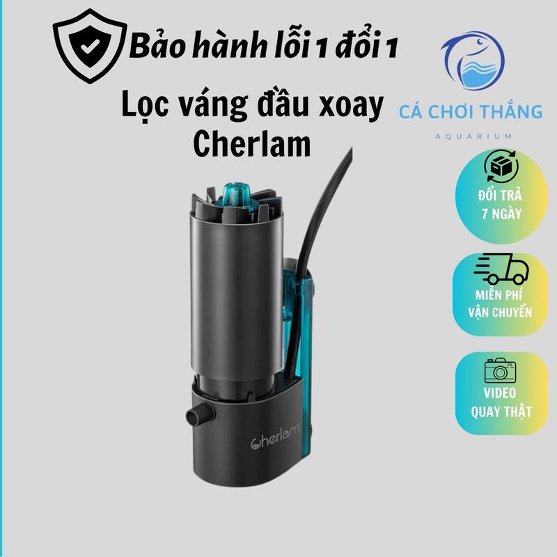 Lọc váng đầu xoay Cherlam - Thiết kế siêu đẹp, khả năng hút váng mặt nước hiệu quả, tạo oxi cho bể cá