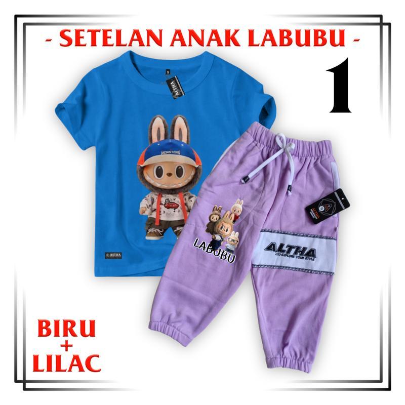 LABUBU SETELAN KAOS JOGER ANAK LAKI-LAKI & PEREMPUAN 1-10 TAHUN ALTHA (COD) 6