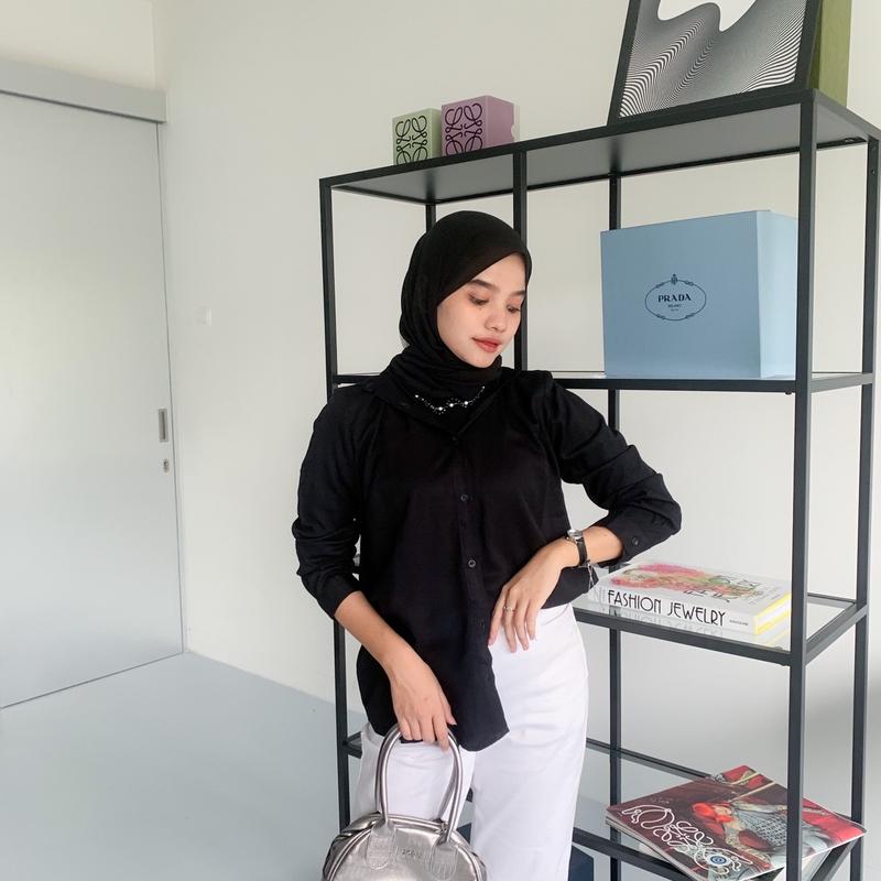 Kanya Polos Part 1 Kemeja Rayon Twill Polos Wanita 3