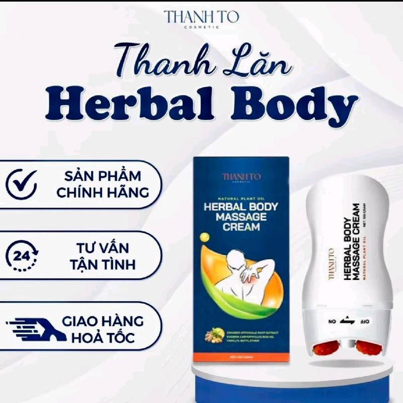 Thanh Lăn Kem Dầu Massage Cạo Gió Herbal Body ( Hỗ Trợ Giảm Đau Lưng, xoa bóp xương khớp, Cổ Vai Gáy ) dầutháilan dầutháiđỏ bodyoil daugio Women