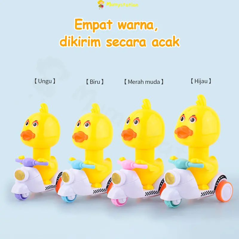 Mumystation Mainan bebek motor tanpa baterai mainan anak bayi lucu bebek Permainan Plastik Toys Toys 4