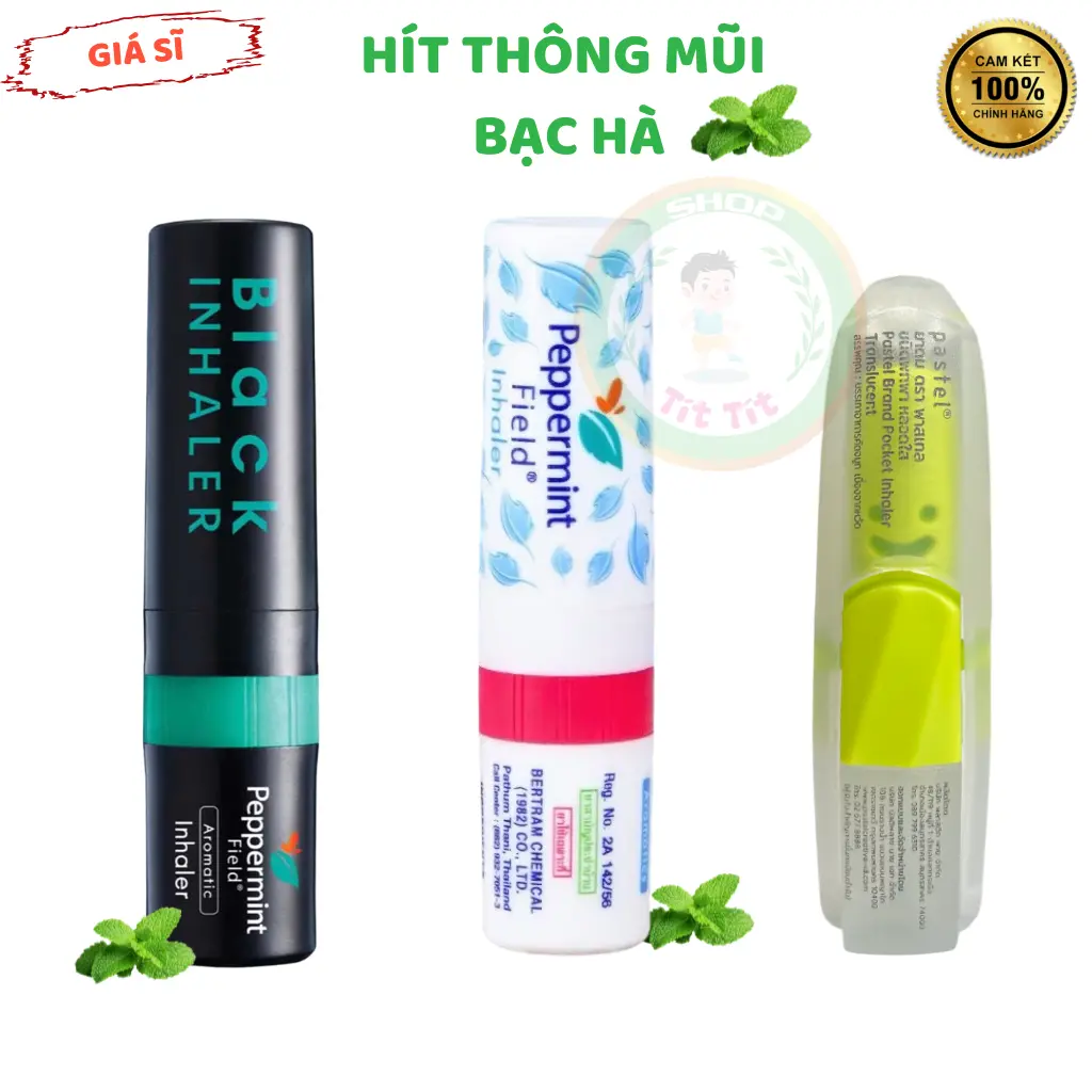 Ống Hít Thông Mũi Bạc Hà Thái Lan Peppermint Field Inhaler popper