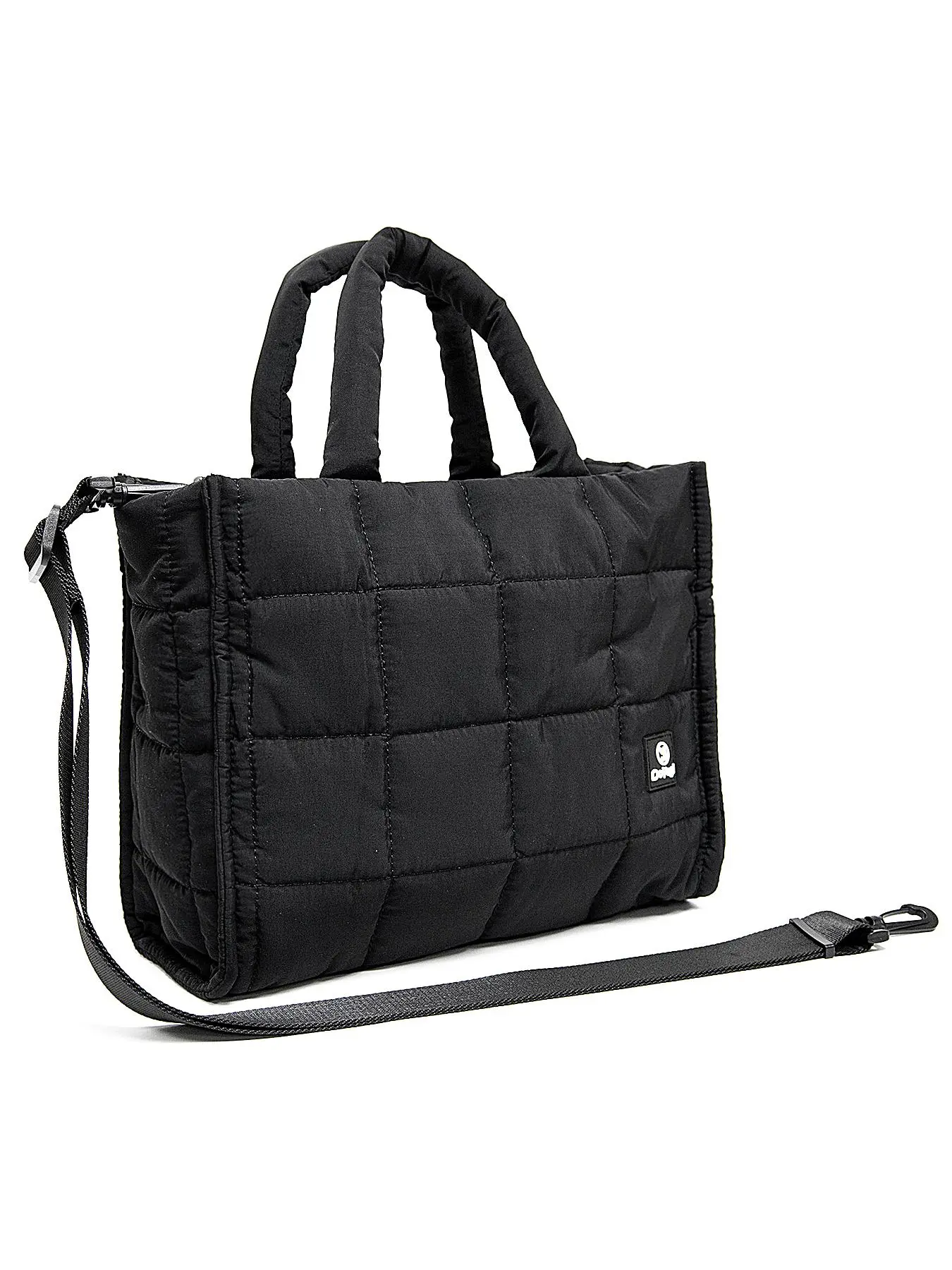 Women's Solid Color Quilted Tote Bag, Lightweight Large Capacity Multi-pocket Crossbody Bag, Casual Versatile Shoulder Bag for Travel, Shopping and Sports