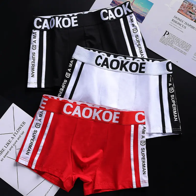 Men's Underwear Men's Boxer Briefs Comfortable Breathable Sexy Men's Shorts Solid Color Boxer Briefs Men Panties Shorts Cotton Human