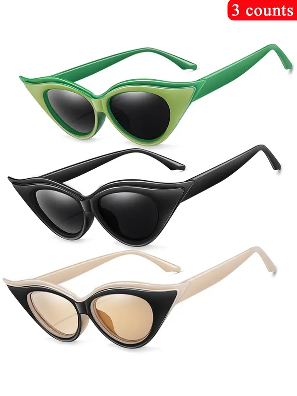 Women's Fashionable Cat Eye Frame Sunglasses, PC Frame Outdoor Sports Sunglasses, Fashion Accessories for Outdoor Activities 2