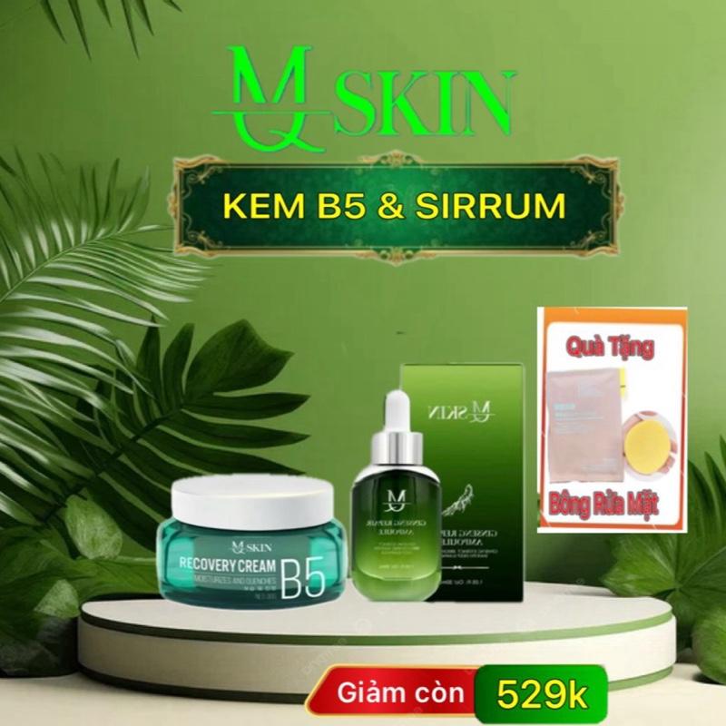 Bộ Dương Da Căng Bóng 2 SẢN PHÂM Gồm 1 KeEM B5 VÀ SERUM DƯỠNG NHÂN SÂM Hỗ Trợ trong veo mịn Skincare Làm Đẹp Da Dưỡng Ấm Da Cấp Ẩm Chăm Sóc Da Nữ Women Nữ Women MQ SKIN
