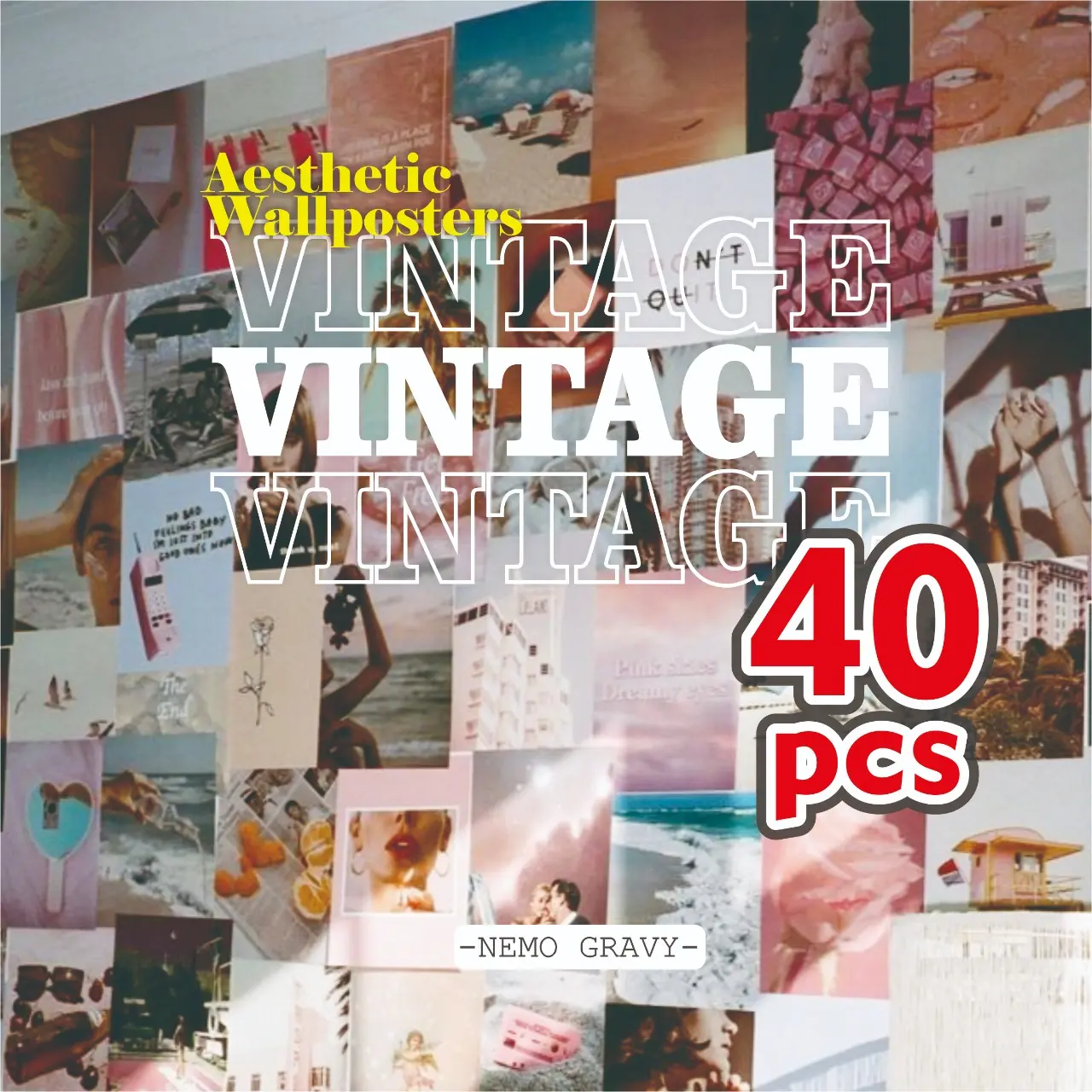 [40 PCS] VINTAGE POSTER AESTHETIC SERIES