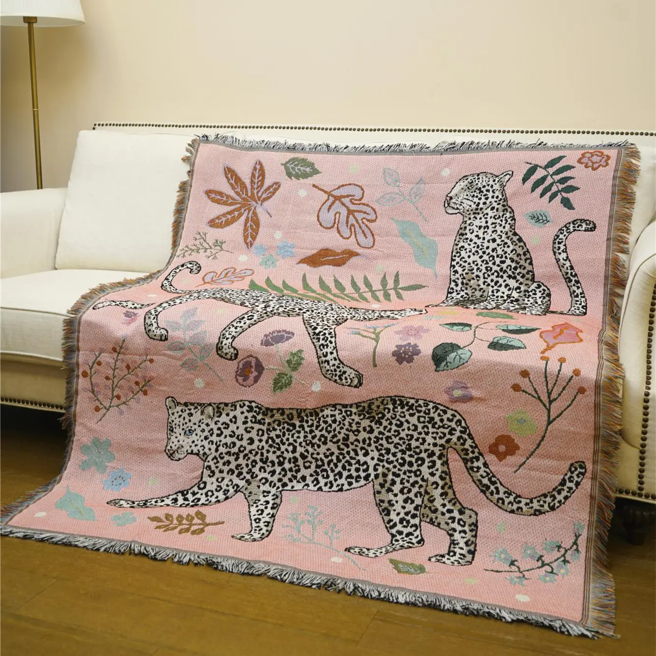 Animal Pattern Blanket, 1 Count Multi-functional Soft Fabric Throw Blanket, Warm Nap Blanket for Home Office Travel Camping Picnic