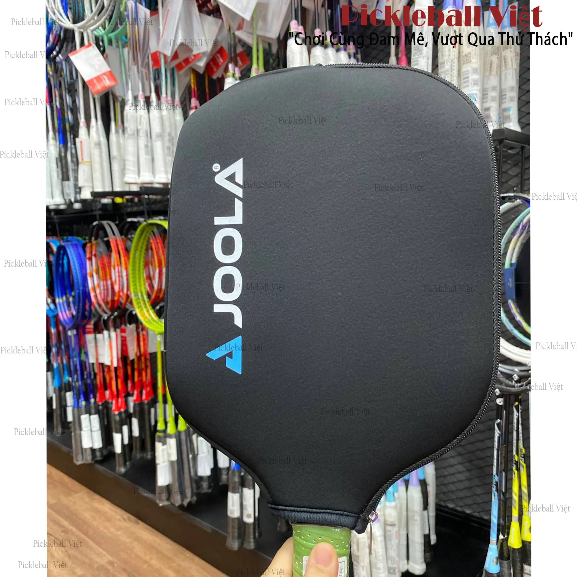 Túi Bọc Vợt Pickleball Khoá Kéo - Bao bảo vệ mặt vợt Pickleball xanh dương - Pickleball Việt Sport Túi Thể Thao Bag