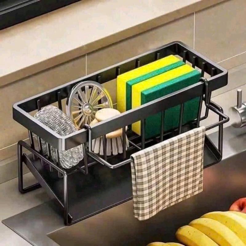 Kệ để đồ rửa chén bát, Giá đựng đồ rửa bát, Chất liệu thép không gỉ, tích hợp giá treo khăn tiện lợi. Gia dụng Dương Nguyễn. 5