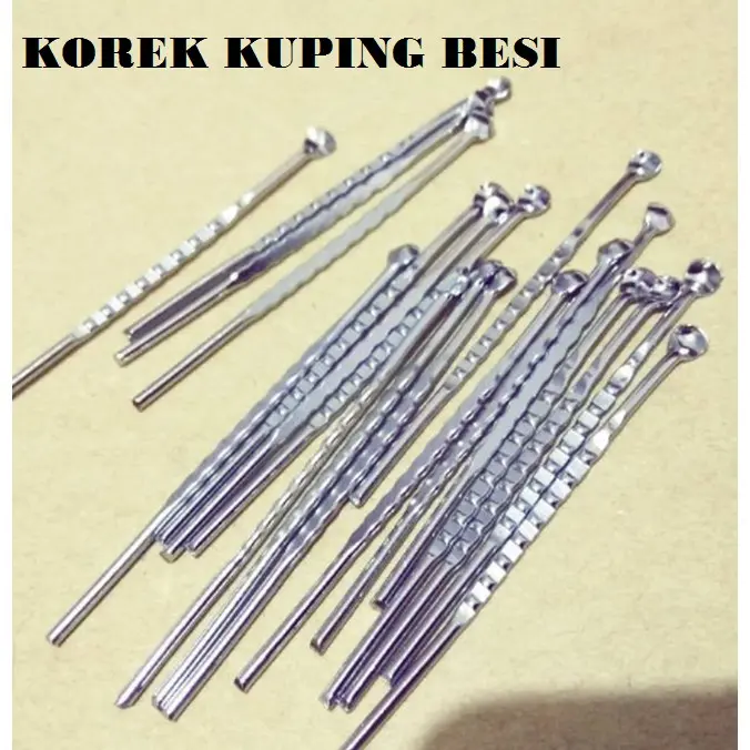 Korek kuping - pinset telinga - pembersih telinga bahan besi croom harga per 4 pcs Ear Removal Kotoran 8