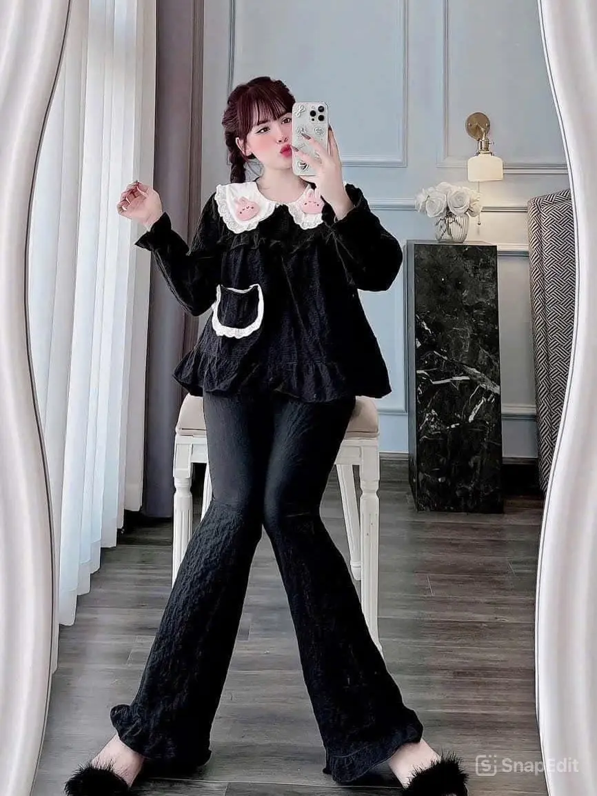 Bộ Ngủ Pyjama Đũi Xốp Cao Cấp Chất fresize từ 40-60kg
