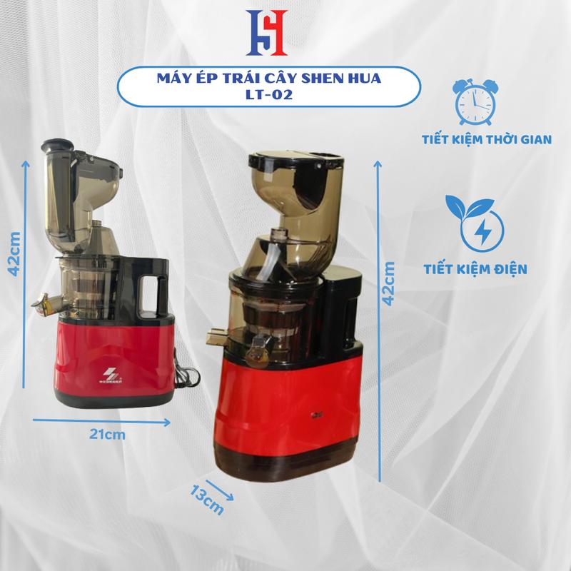 Shen Hua - Máy Ép Chậm (Máy Ép Trái Cây, Rau Củ Quả) LT-02, Công Suất 300W, 2 Đầu Ép, 2 Đầu Ra, Bảo Hành 1 Đổi 1 12 Tháng - Xay Sinh Tố Inox 4