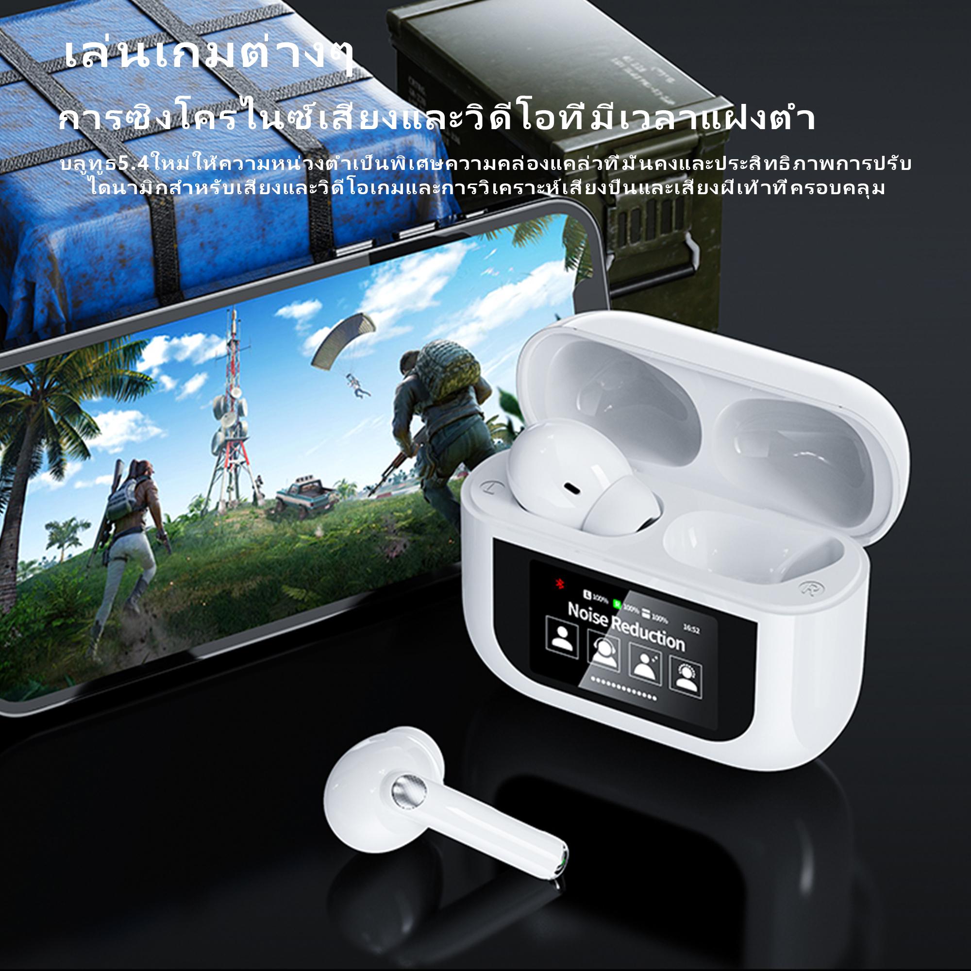 A9PRO หูฟังไร้สาย กันน้ำ ANC+ENC Gen5 พร้อมจอแสดงผลอัจฉริยะ