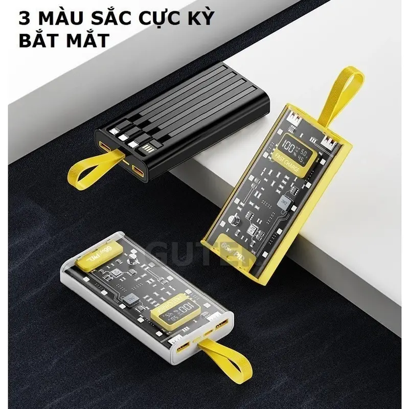 Sạc Pin Dự Phòng 30.000mah Tặng cáp 4 in 1 Sạc Nhanh PD22.5W Tích Hợp 4 Dây Sạc - Đèn Led Chiếu Sáng SP01 sạc  dự 100w 2