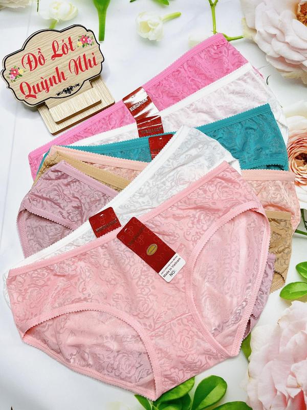 Combo 5 Và 10 Quần Lót Nữ Thun Lạnh Có Họa Tiết Hoa Văn Dễ Thương ,Chất Vải Co Giãn Thoáng Mát Thấm Hút Mồ Hôi Size : 40 - 82 Kg [3315]