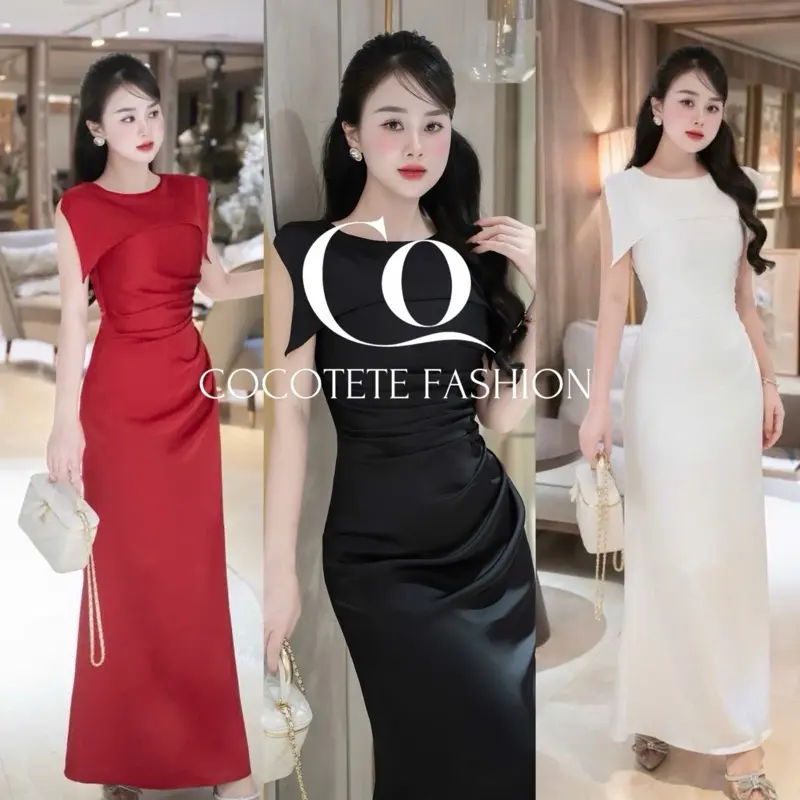 COCOTETE - VÁY LỤA THIẾT KẾ DỰ TIỆC DÁNG DÀI SANG TRỌNG