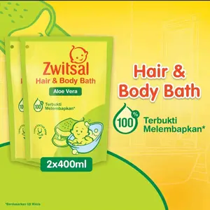 Kemasan Baru Zwitsal Baby Bath 400ml isi 2