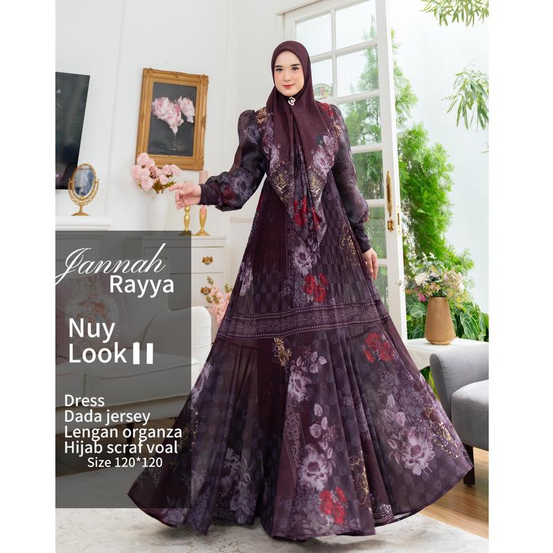 READY Sarimbit JANNAH RAYA Family Set BY ELDEENA SYAR'I - Gamis Keluarga Couple Lebaran REALPIC 7