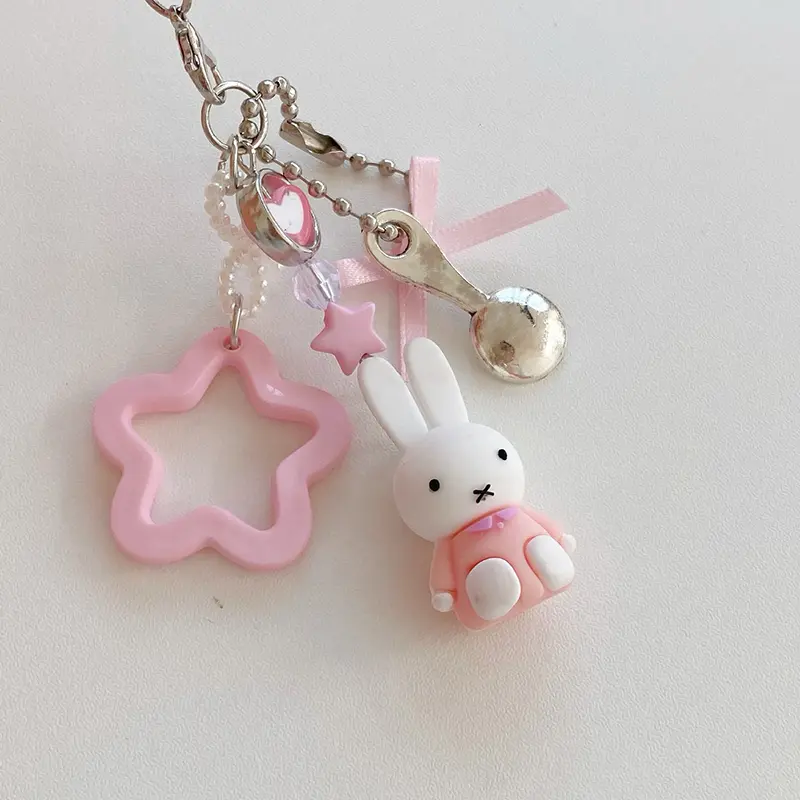 Y2K Miffy Bunny Phone Lanyard Cartoon Rabbit Mobile Phone Chain