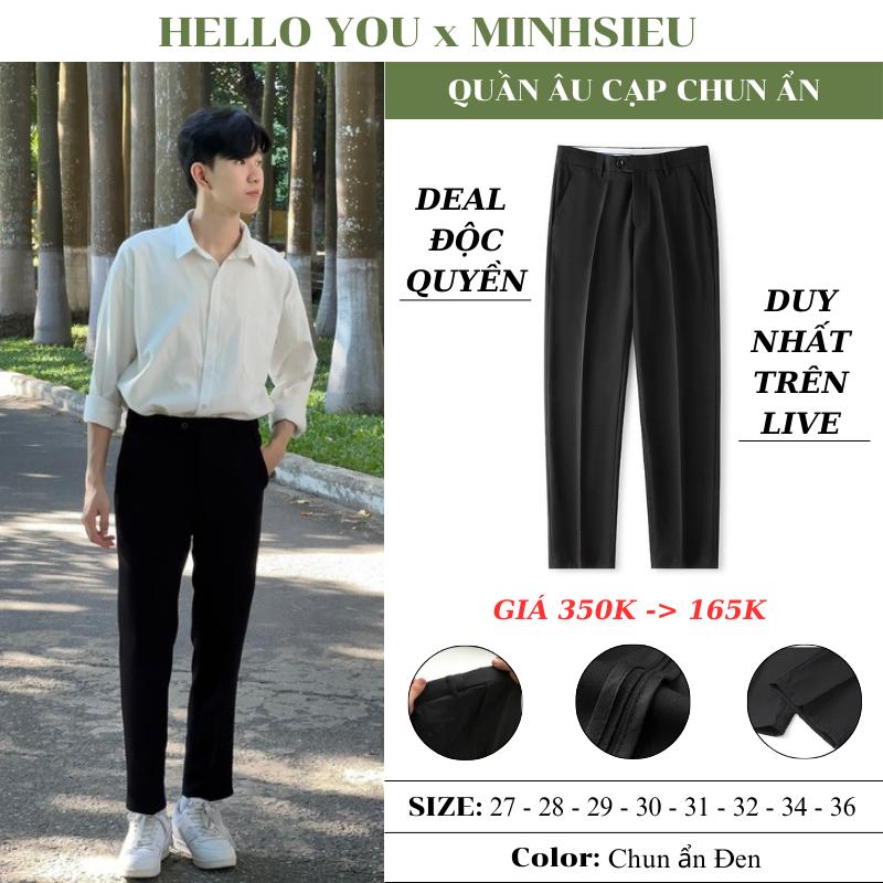 Quần âu chun ẩn điều chỉnh cạp linh hoạt HELLOYOU x MINHSIEU cho nam Pants Menswear