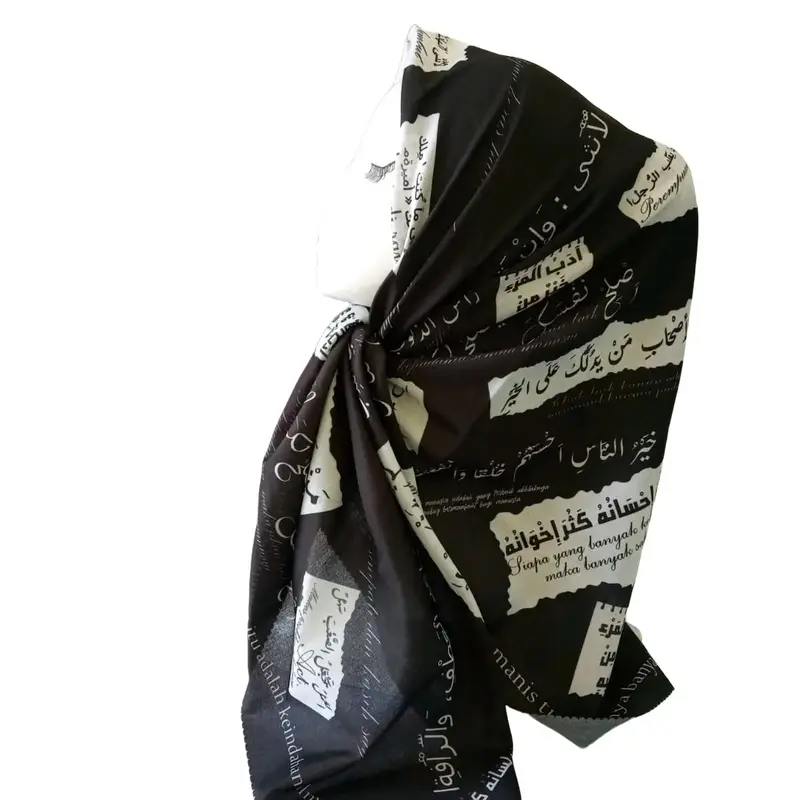 JILBAB SANTRI VOAL ARAB MOTIF ARAB PEGON MUSLIM SQUARE KERUDUNG ALA SANTRI MOTIF TULISAN ARAB HIJAB SANTRI SEGIEMPAT KEKINIAN CANTIK NYAMAN Standar Syari 0