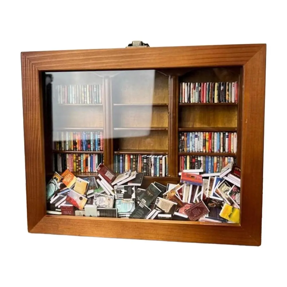 Shaking Bookshelf Bookshelf Ornament for Bookworm Reading Lover Book Lovers