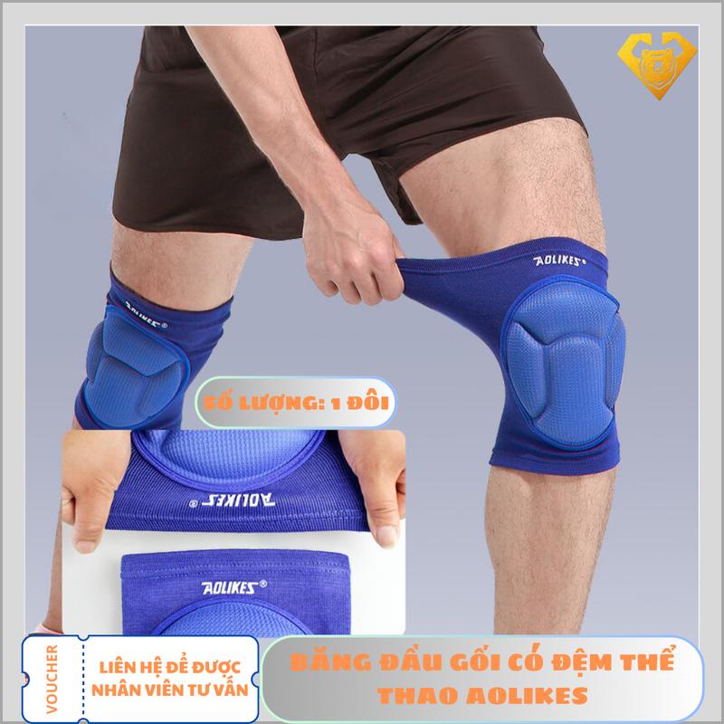 1 cặp Băng Bảo Vệ Đầu Gối Tập GYM Cao Cấp Có Đệm AL0217