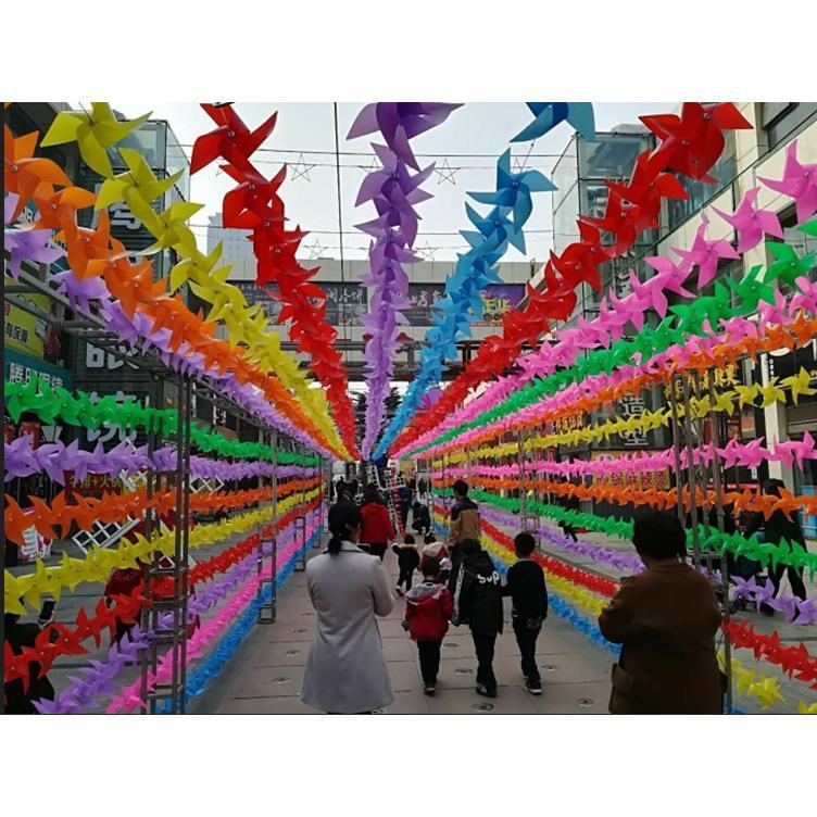 100 chong chóng nhựa 7 màu 4 cánh 20cm treo dây trang trí trường học, mầm non, khu du lịch,đình chùa Đồ Chơi Toy Thả Diều