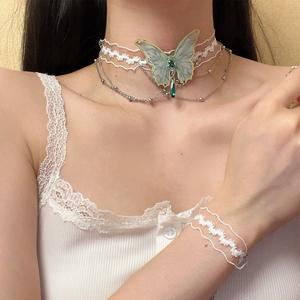 สร้อยคอพู่ลูกไม้ผีเสื้อ, โซ่ขาโซ่ร่างกาย, สร้อยข้อมือการออกแบบเฉพาะ Ins, โซ่แขน, น่ารักและเซ็กซี่, เท่และอินเทรนด์, สไตล์เค้นคอ