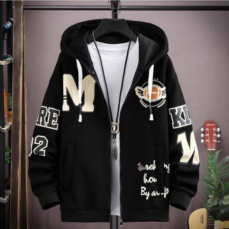 Áo Khoác Nam Nữ có nón dây kéo chất nỉ đẹp kiểu đơn giản phong cách thanh lịch Hoodie Tay Dài Jacket Menswear