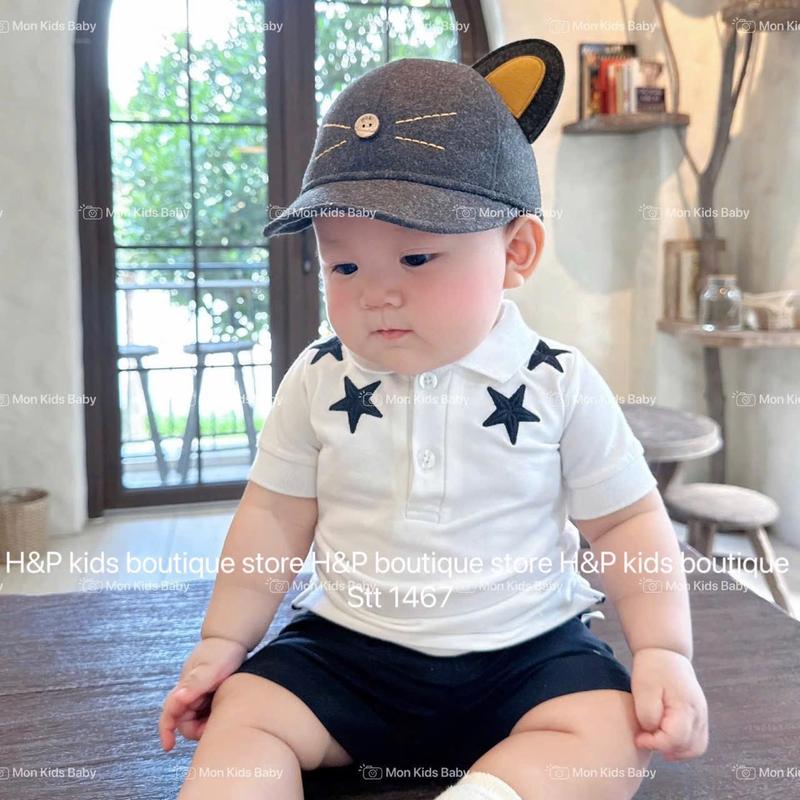 Sét polo cổ bẻ siêu chất cho bé chất cottom tàu mềm mịn mát sang chảnh cho zai yêu 10-28kg Cotton 5