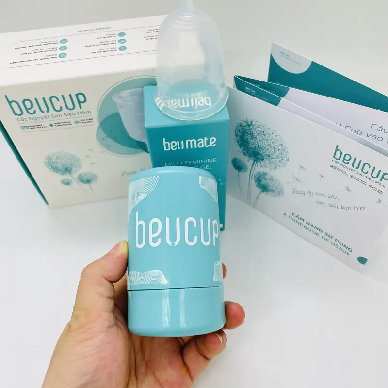 Cốc nguyệt san BeuCup - An toàn với silicone nhập khẩu từ Đức - Tặng kèm 1 mini Vĩnh hồng xuân dành cho Nữ 2