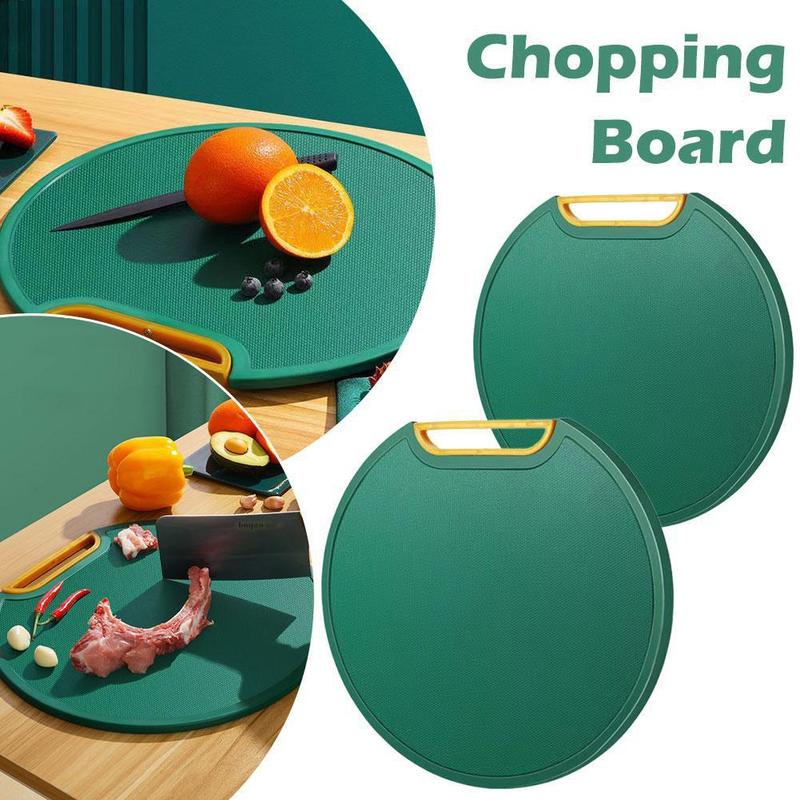 Plastic Vegetable Cutting Board Double-sided Non-slip Kitchen PE Board Cutting A4D7 2