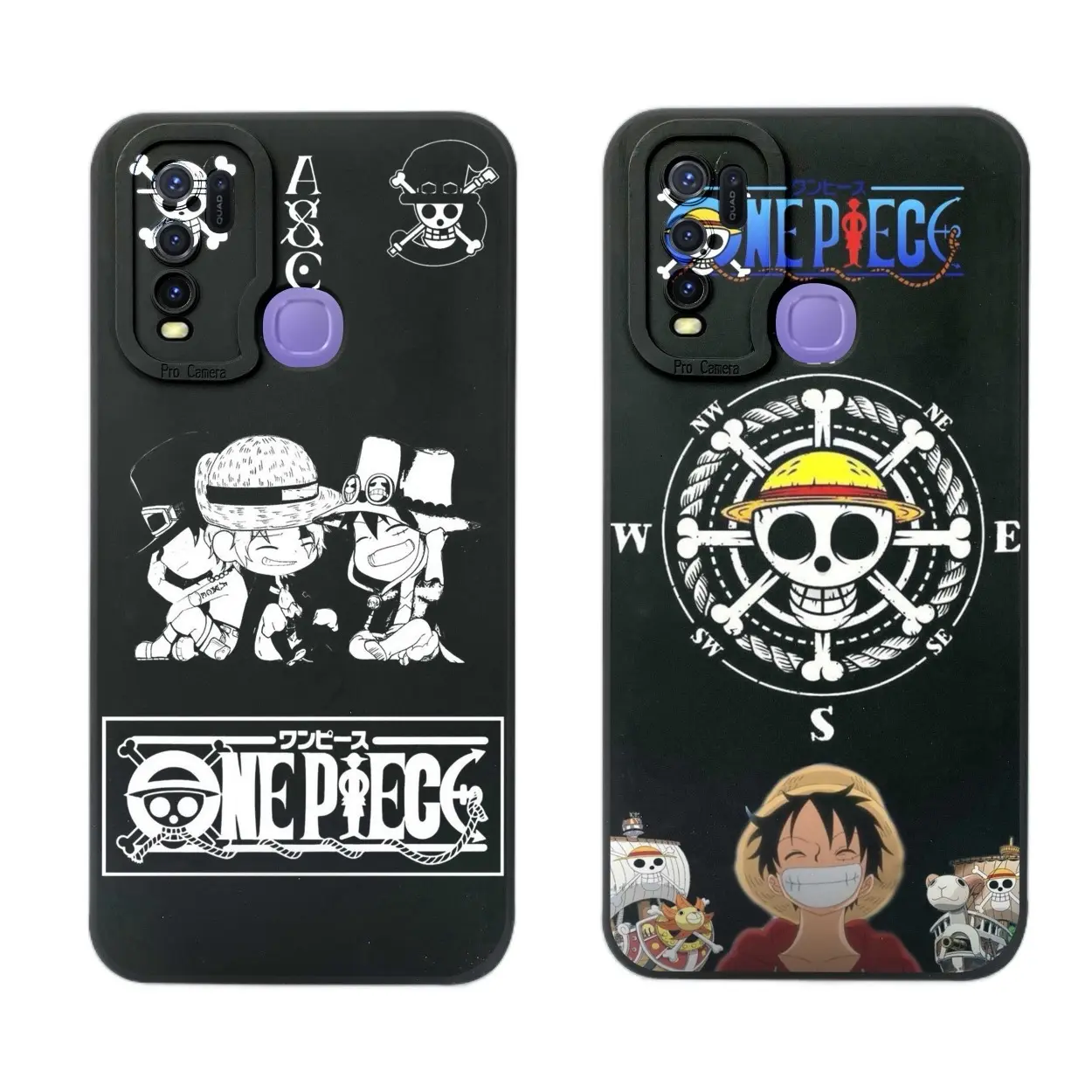Casing Case One Piece Vivo Y50 Y30i Y30 Y20 Y20s Y12s Y17 Y15 Y15s Y12 Y01 Softcase Silikon Lentur Tpu Pelindung Hp Pro Camera Anime