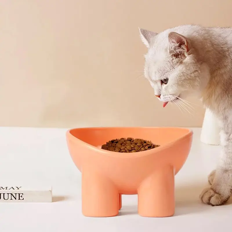 Bát Cho Thú Cưng, Cho Chó Mèo, Thiết Kế Chân Cao, Thích Hợp Cho Chó Nhỏ Bảo Vệ Cổ, Bát Đựng Thức Ăn Và Nước, Chống Lật, Bát Đựng Đồ Ăn Nhẹ Tráng Miệng Cho Thú Cưng, Đĩa Đĩa 6